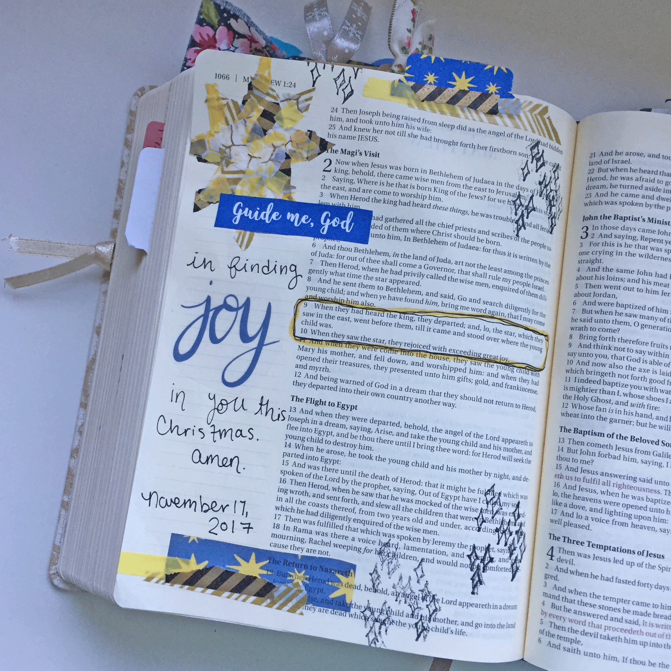 Bible journal page in Matthew 2